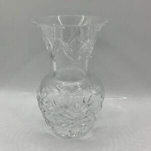 Waterford Crystal Vintage Flower Pattern Signed Vase 6"